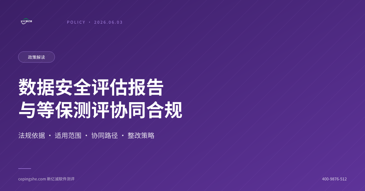 数据安全评估报告与等保测评的协同出具：双报告合规路径解析