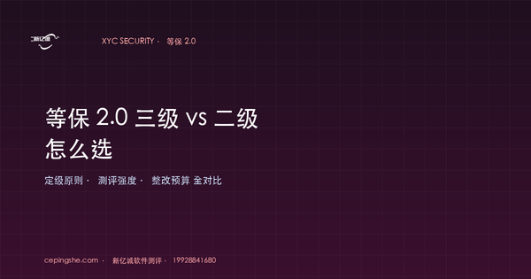 等保 2.0 三级 vs 二级 — 怎么选（完整对照与定级决策路径）